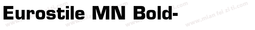 Eurostile MN Bold字体转换